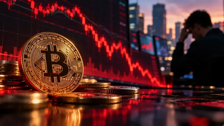 Bitcoin market chart representing the cryptocurrency's October 2025 decline