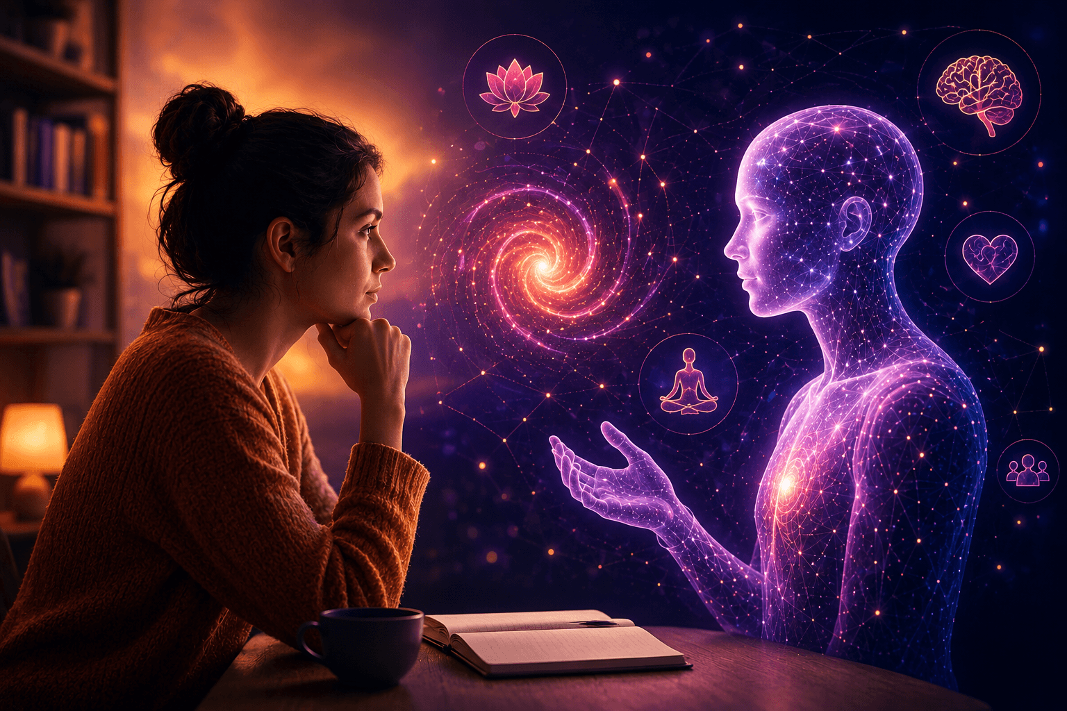 AI chatbot safety illustration about belief, trust, and responsible AI